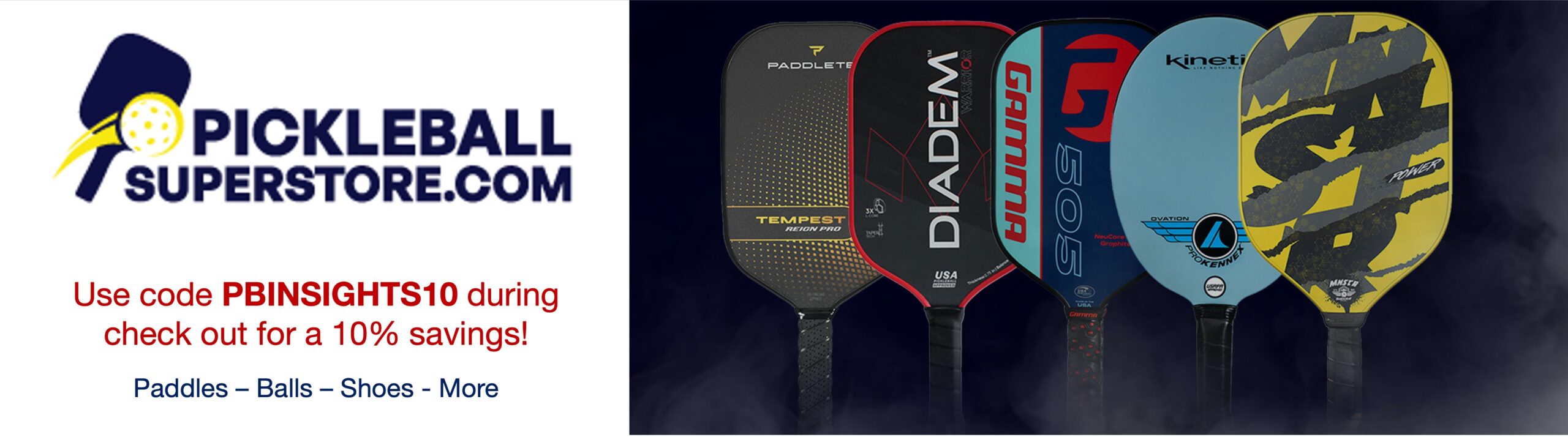 Pickleball Superstore - Pickleball Insights banner